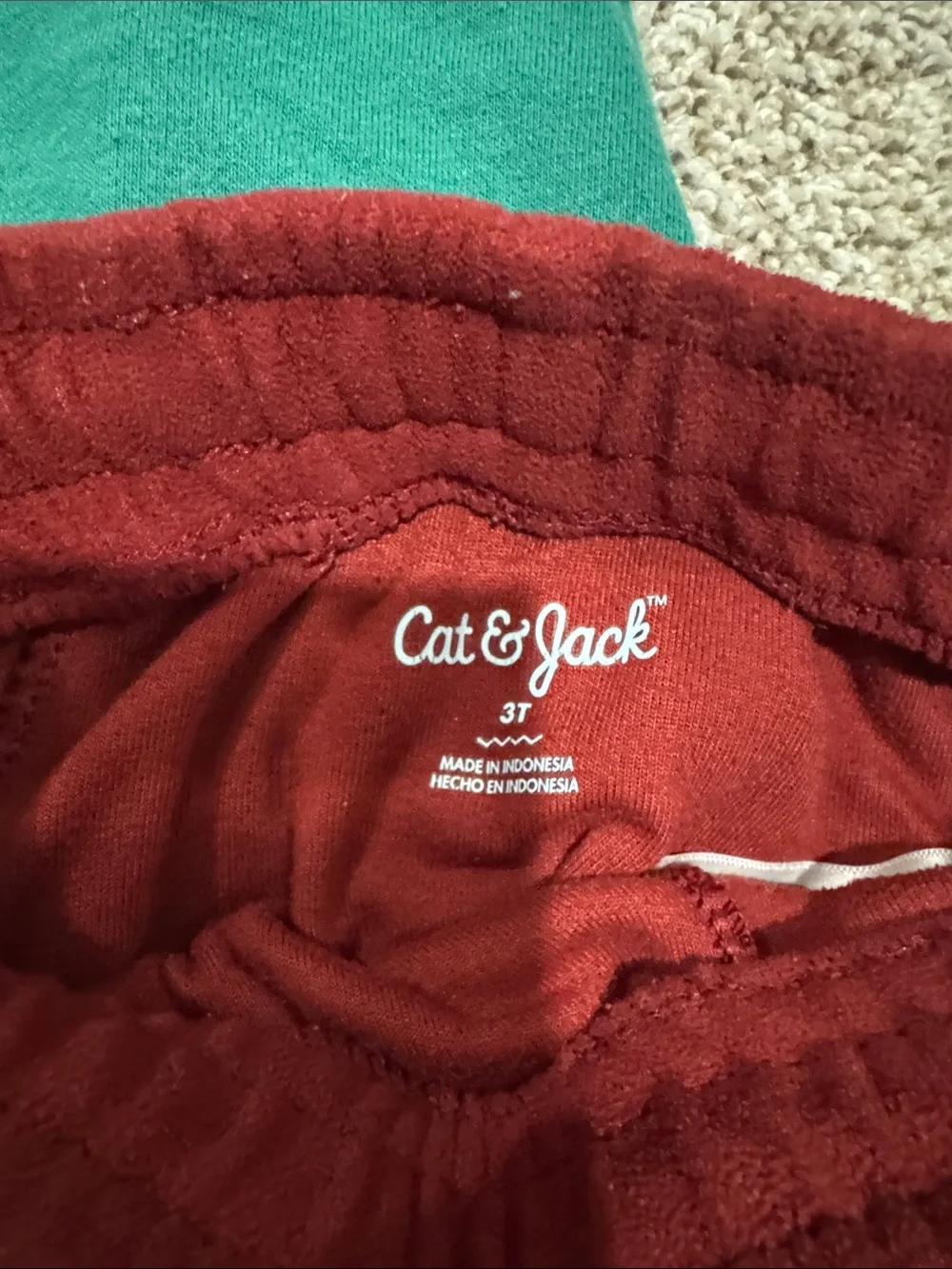 Cat & Jack Two-Pack Fleece Joggers in Teal & Maroon
